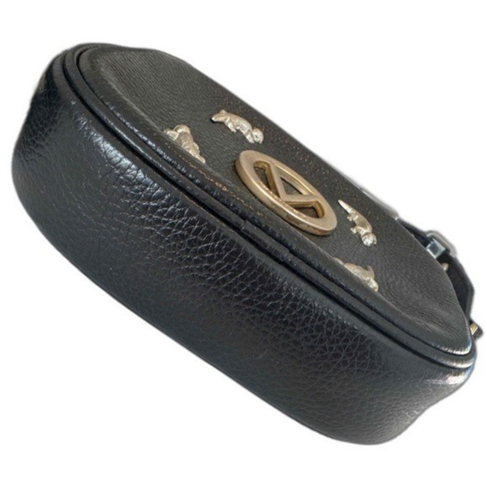 Valentino By Mario Valentino Black Leather Crossbody - Picture 5 of 12